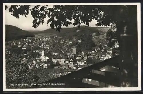 AK Baden, Blick vom Schloss Schartenfels