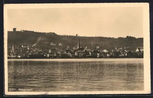 AK Wädenswil, Uferpartie mit Kirche
