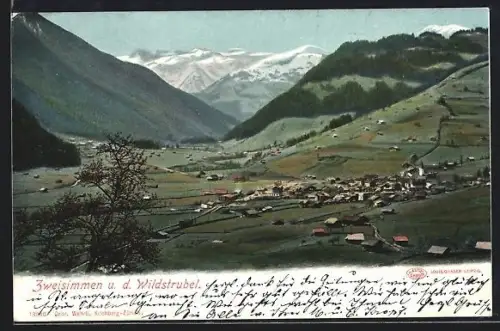 AK Zweisimmen, Teilansicht u. d. Wildstrubel
