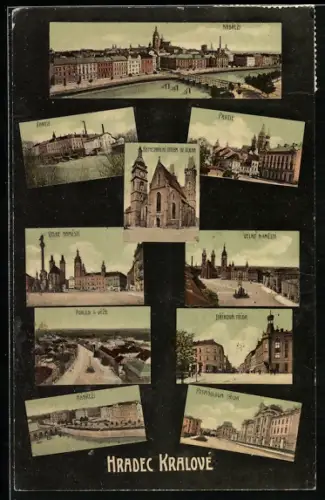 AK Hradec Kralové, Velke Námestí, Pohled s Vesze, Pospisilova trida