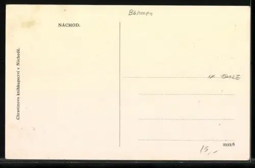 AK Nachod, Namesti, Hrad, Radnice