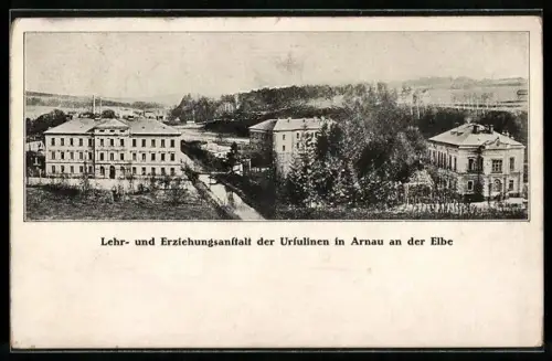 AK Arnau an der Elbe, Lehr- und Erziehungsanstalt der Ursulinen