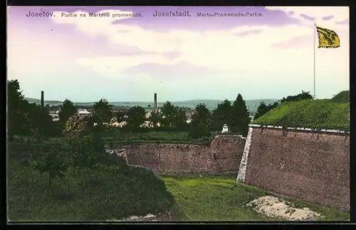 AK Josefov, Partie na Mertove promenáde