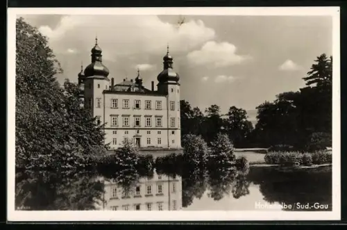 AK Hohenelbe /Sud.-Gau, Blick zum Schloss