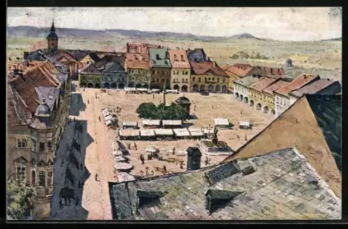 Künstler-AK Jicín, Velké námestí