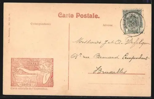 AK Liege, Exposition universelle de Liege 1905, Pont de Fragnee, Ausstellung