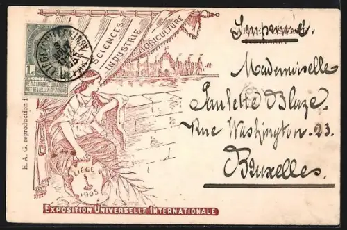 AK Liège, Exposition Universelle et Internationale 1905, Panorama de la Ville