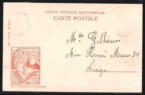 AK Liège, Exposition universelle 1905, Corso fleuri sur la Meuse