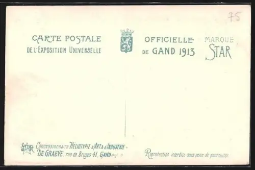 AK Gand, Exposition Universelle 1913, Le Palais de l`Italie