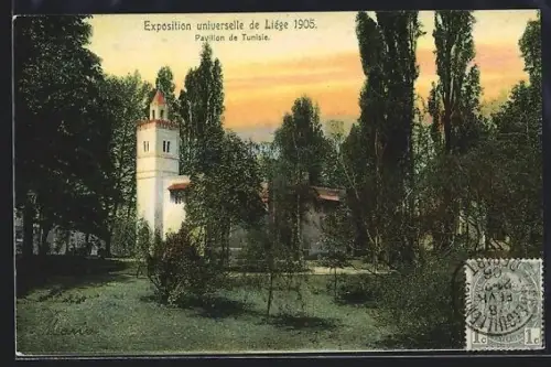 AK Liège, Exposition universelle 1905, Pavillon de Tunisie