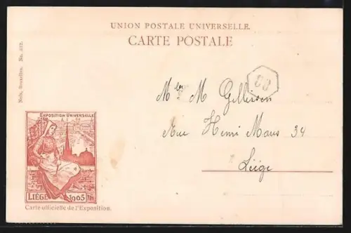 AK Liège, Exposition universelle 1905, Pavillon de Tunisie