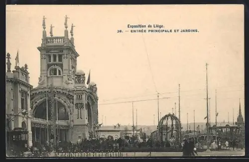 AK Liège, Exposition, Entrée Principale et Jardins