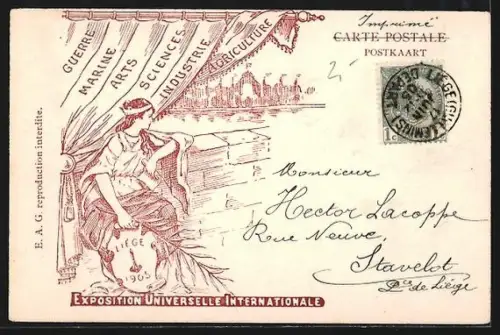 AK Liège, Exposition Universelle et Internationale 1905, Le Palais des Fêtes