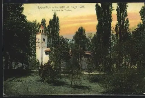 AK Liège, Exposition universelle 1905, Pavillon de Tunisie