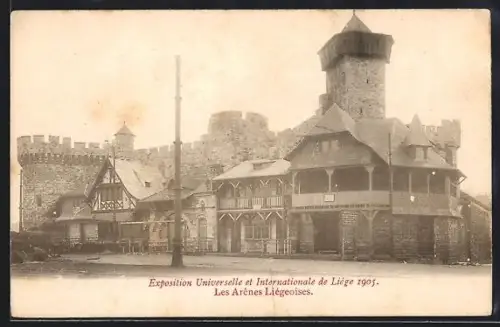 AK Liège, Exposition Universelle et Internationale 1905, Les Arênes Liégoises