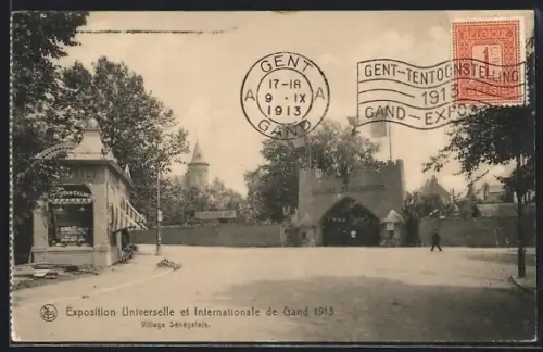 AK Gand, Exposition Universelle et Internationale 1913, Village Sénégalais