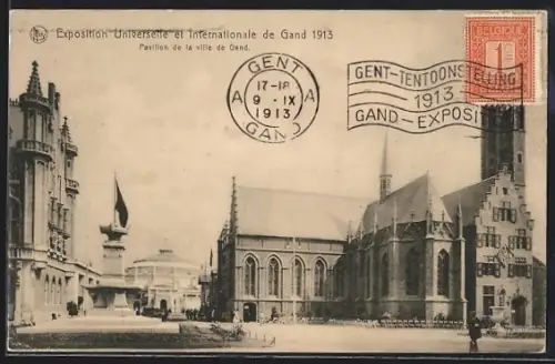 AK Gand, Exposition Universelle et Internationale 1913, Pavillon de la ville de Gand