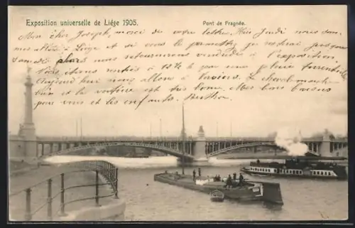 AK Liège, Exposition universelle 1905, Pont de Fragnée