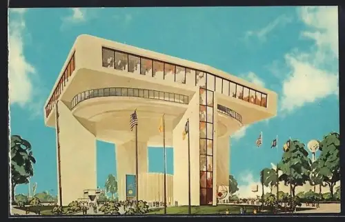 AK New York, Worlds Fair 1964-1965, Heliport and Exhibit Building