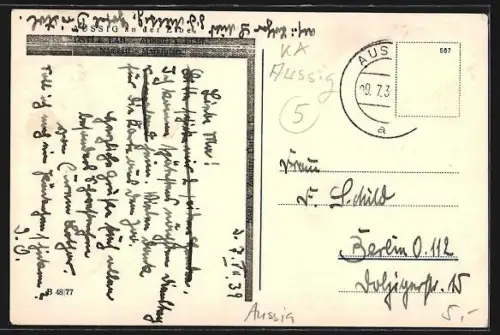 AK Aussig an der Elbe, Námestí