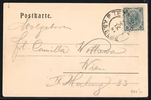 AK Tetschen a. Elbe, Marktplatz mit Rathaus