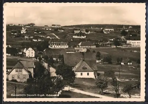 AK Zinnwald /Erzgeb., Teilansicht mit Strassenpartie