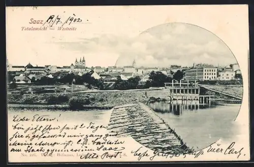 AK Saaz, Totalansicht, Westansicht