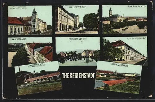 AK Theresienstadt, Hauptwache, Schatzenpartie, Paradeplatz