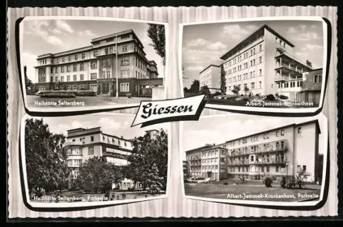 AK Giessen, Heilstätte Seltesberg, Parkseite, Albert-Jesionek-Krankenhaus