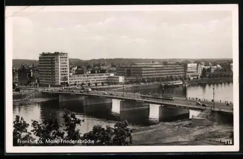 AK Frankfurt a. Main, Friedensbrücke