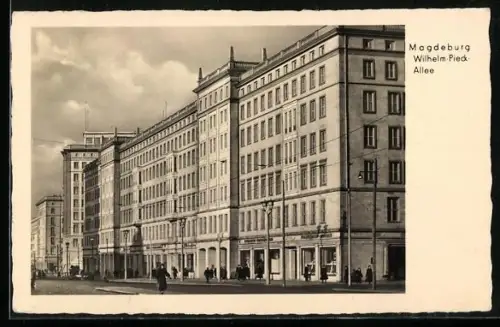AK Magdeburg, Strassenpartie Wilhelm-Pieck-Allee
