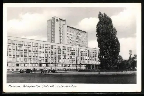 AK Hannover, Königsworther Platz mit Continental-Haus