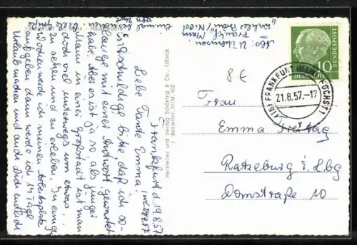 AK Frankfurt am Main, Hauptwache mit Strassenbahn