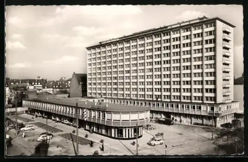 AK Karlsruhe i. B., Hochhaus am Schmiederplatz