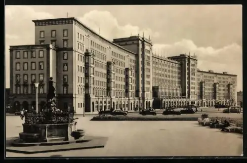 AK Leipzig, Neubauten am Rossplatz mit Mägdebrunnen