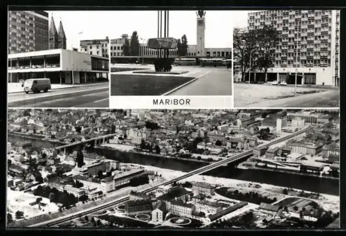 AK Maribor, Wohnhaus, Denkmal, Strassenpartie