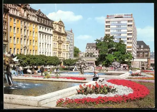 AK Leipzig, Sachsenplatz mit Hochhaus