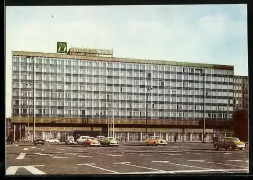 AK Leiipzig, Interhotel Deutschland mit Parkplatz