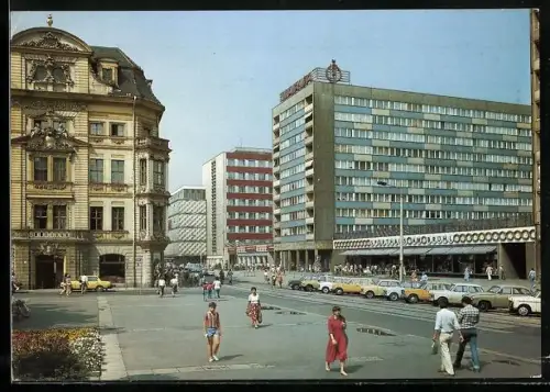 AK Leipzig, Sporthaus am Brühl mit Strassenpartie