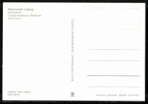 AK Leipzig, Sachsenplatz mit Hochhaus