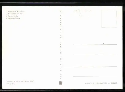 AK Cottbus, Konsument-Warenhaus, Ernst-Thälmann-Platz, Forster Strasse, Leipziger Strasse