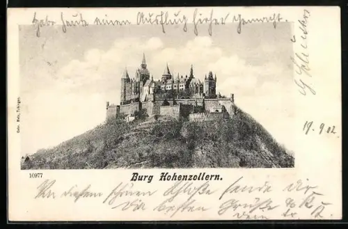 AK Burg Hohenzollern, Gesamtansicht
