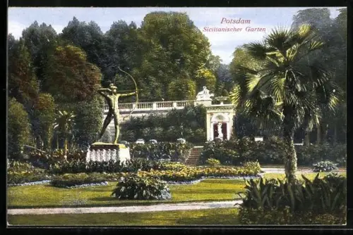 AK Potsdam, Park von Sanssouci, Sizilianischer Garten