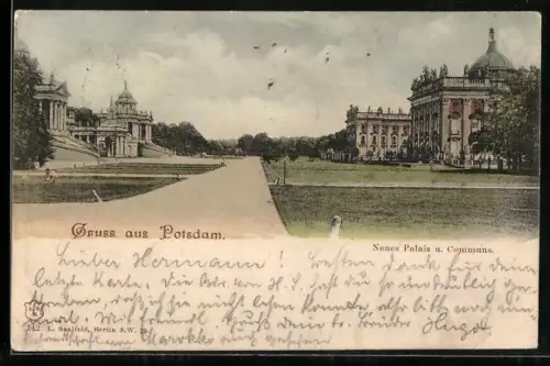 AK Potsdam, Neues Palais und Communs