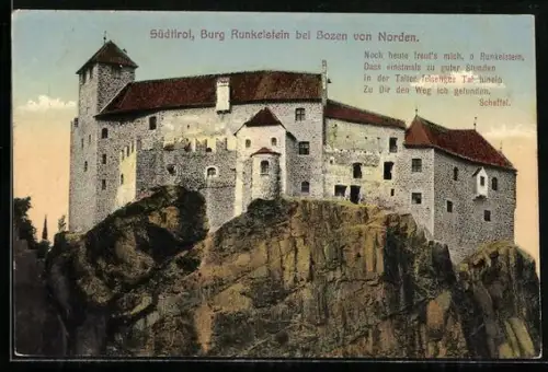 AK Bozen, Burg Runkelstein, von Norden gesehen