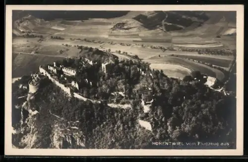 AK Burg Hohentwiel, Ansicht vom Flugzeug aus