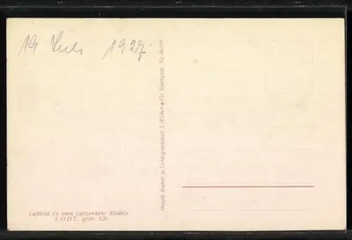 AK Burg Hohentwiel, Ansicht vom Flugzeug aus