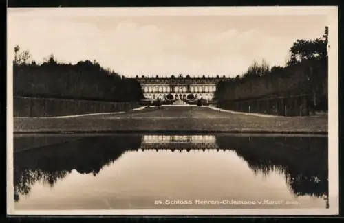 AK Schloss Herren-Chiemsee, Ansicht vom Kanal aus