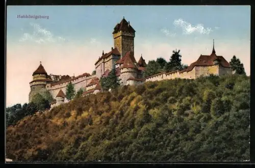 AK Hohkönigsburg im Herbst, Panorama