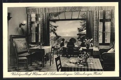 AK Schneverdingen, Waldgasthaus Landhaus Höpen, Interieur